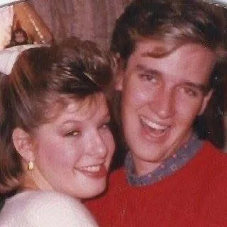 Craig and Kellie in their first photograph together in 1986