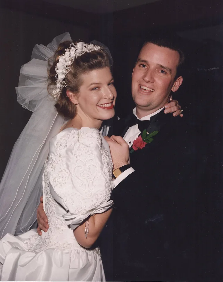 Craig and Kellie on their wedding day in 1992